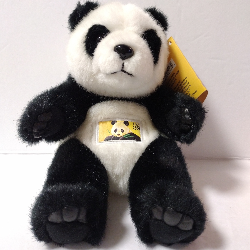 NWT Giant Panda Collectible Stamp USPS Plush Stuffed Animal Toy 29 cents 2005 7"
